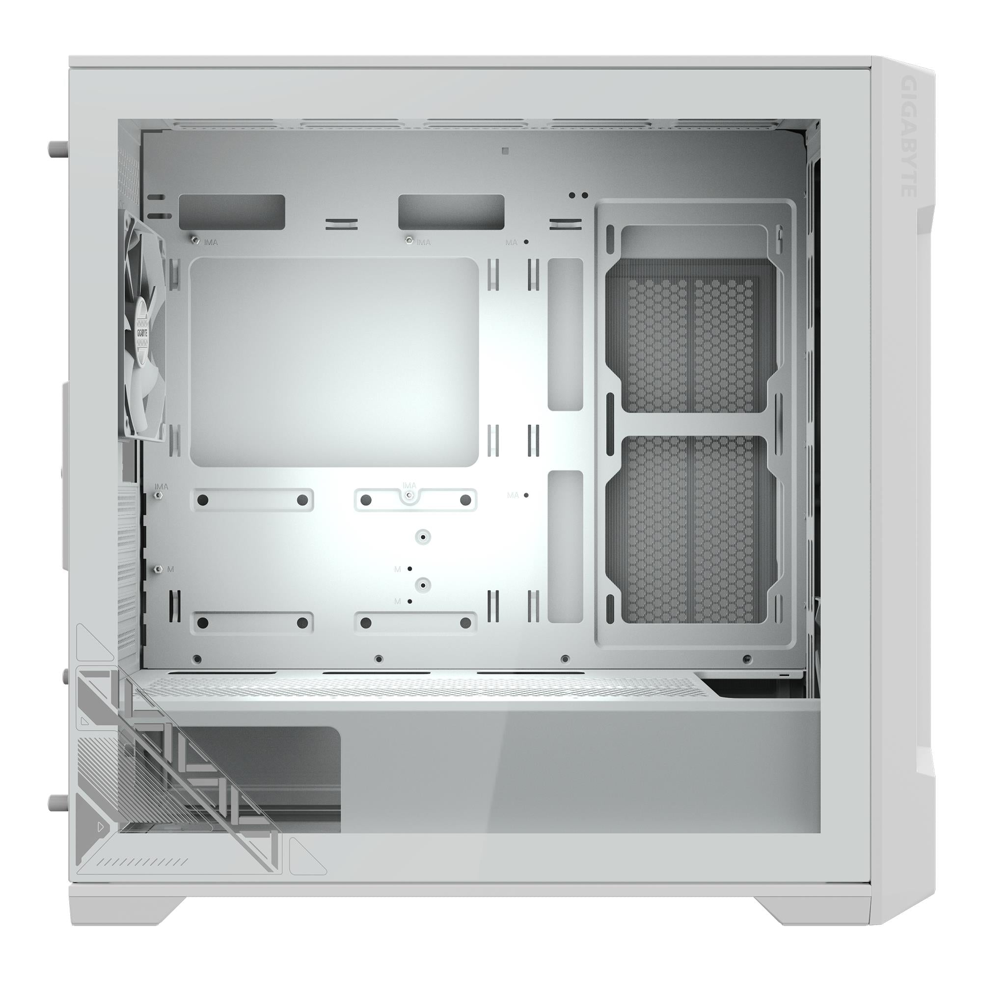 Case GIGABYTE GB-C102GI MidiTower Case product features Transparent panel Not included MicroATX MiniITX Colour White C102GI