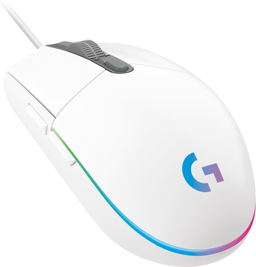 MOUSE USB OPTICAL G102 LIGHTSY/WHITE 910-005824 LOGITECH