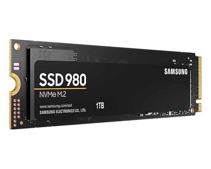SSD SAMSUNG 980 1TB M.2 PCIE NVMe MLC Write speed 3000 MBytes/sec Read speed 3500 MBytes/sec 2.38mm TBW 600 TB MTBF 1500000 hours MZ-V8V1T0BW