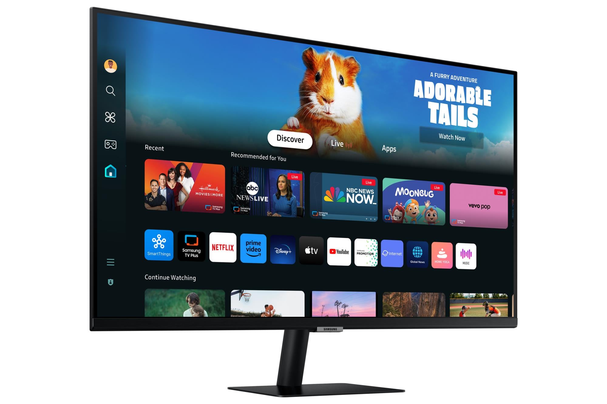 LCD Monitor SAMSUNG 27" TV Monitor/Smart Panel VA 1920x1080 16:9 60Hz Matte 4 ms Speakers Tilt Colour Black LS27DM500EUXDU