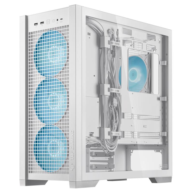 Case ASUS TUF Gaming GT302 ARGB MidiTower Case product features Transparent panel Not included ATX EATX MicroATX MiniITX Colour White TUFGAMINGGT302ARGB