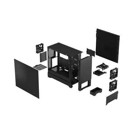 Fractal Design | Pop Silent | Side window | Black Solid | ATX, mATX, Mini ITX | ATX