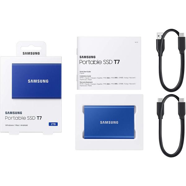 External SSD SAMSUNG T7 1TB USB 3.2 Write speed 1000 MBytes/sec Read speed 1050 MBytes/sec MU-PC1T0H/WW