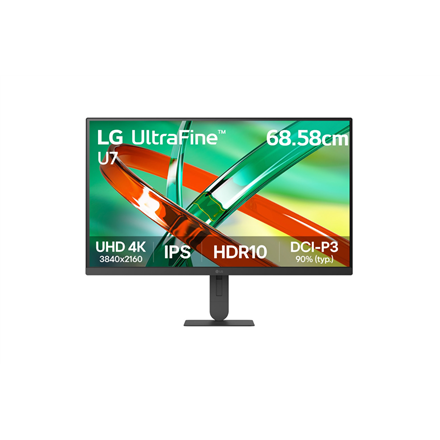 LG 27U710B-B UltraFine | 27 " | IPS | UHD | 16:9 | 60 Hz | 5 ms | 3840 × 2160 pixels | 300 cd/m²