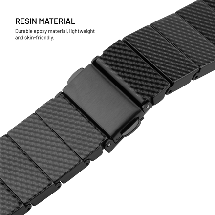 FIXED Resin Strap pro for Apple Watch 44/45/46/49, Carbon Black | Fixed