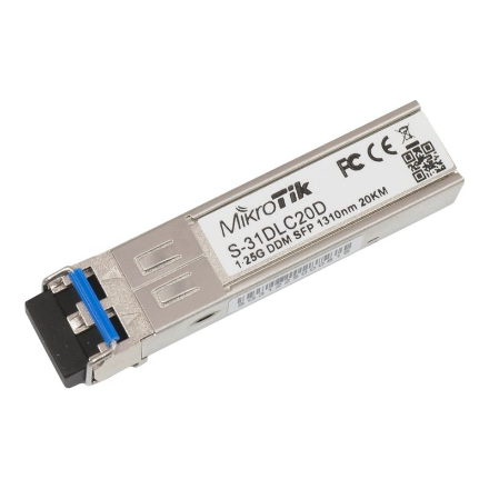 MikroTik | S-85DLC05D | SFP | Multi-Mode Fiber | Dual LC | 10/100/1000 Mbit/s | Wavelength 850 nm | Maximum transfer dis
