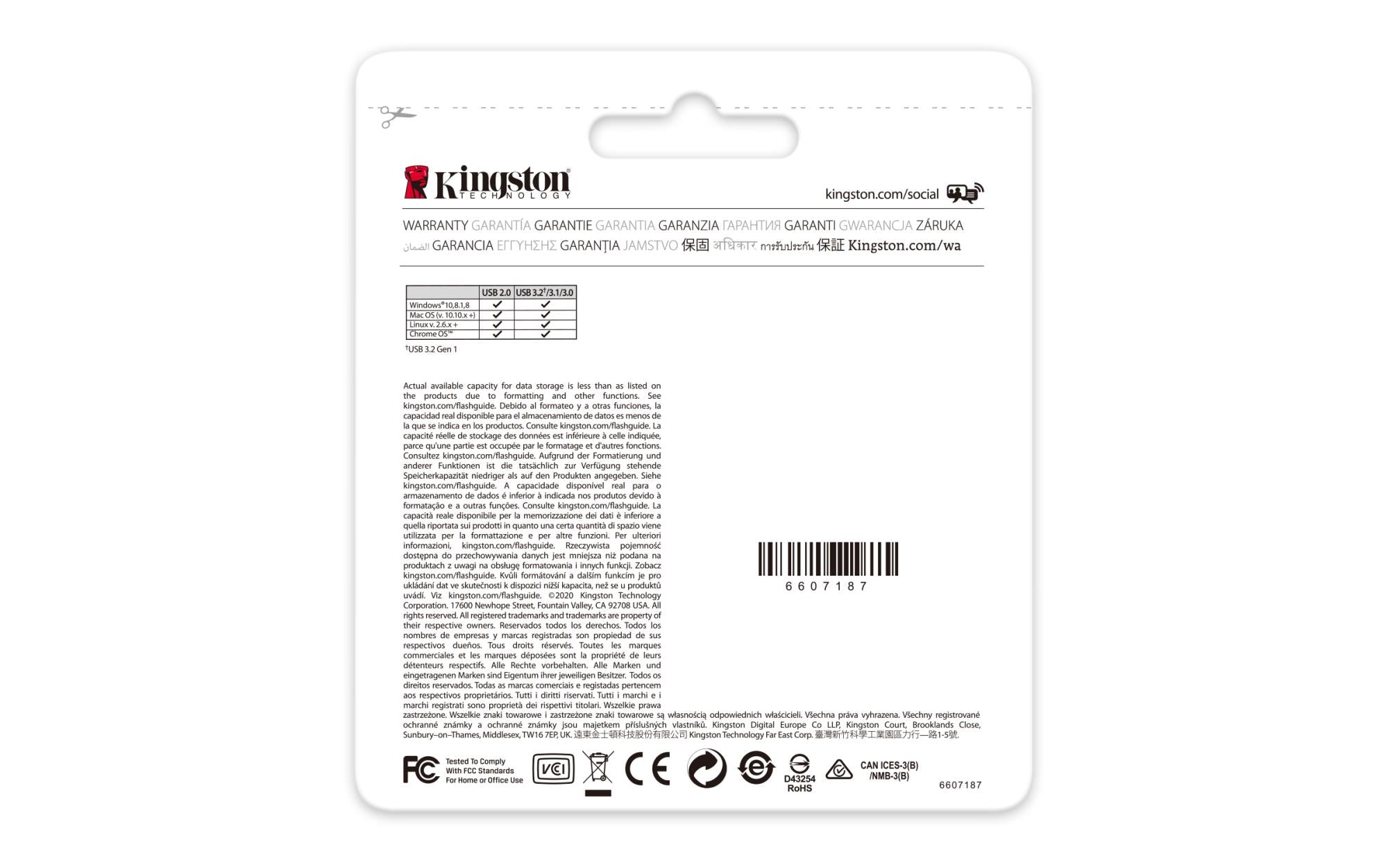 MEMORY DRIVE FLASH USB3.2/64GB DTX/64GB-2P KINGSTON