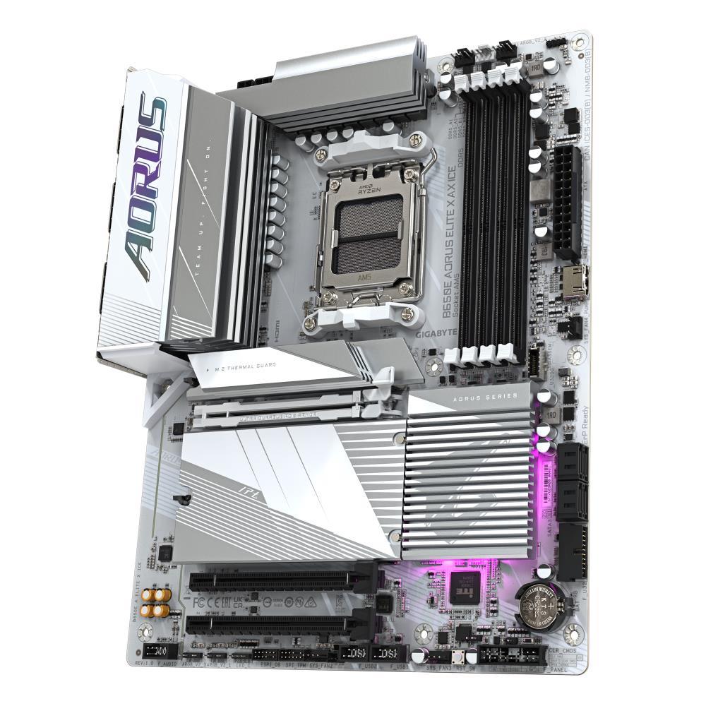 Mainboard GIGABYTE AMD B650 SAM5 ATX Memory DDR5 2xPCI-Express 3.0 16x 1xPCI-Express 5.0 16x 3xM.2 1xHDMI 1xDisplayPort 2xUSB 2.0 5xUSB 3.2 type B 2xUSB 3.2 1xUSB-C 1xRJ45 3xAudio port B650EAELITEXICE1.1