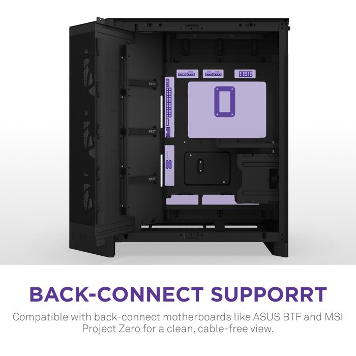Case NZXT ATX/micro ATX/Mini-ITX/EATX Black Midi Tower PC CM-H92FB-R1