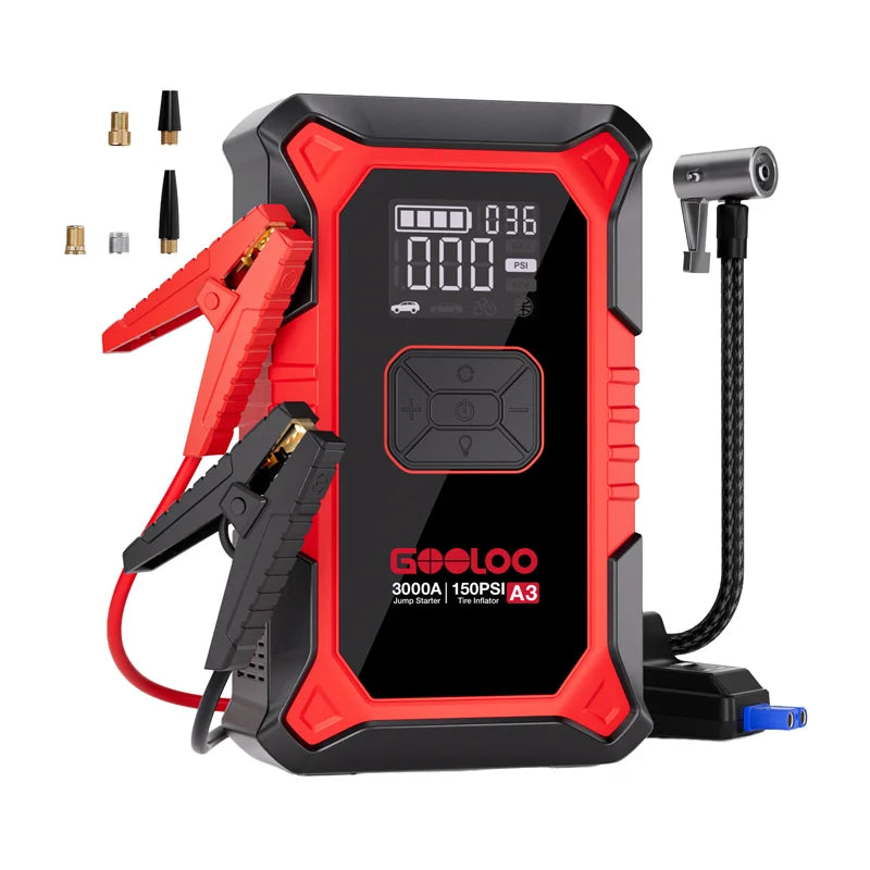 GOOLOO A3 2-in-1 Jump Starter with Compressor - Image 2