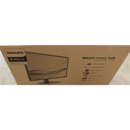 SALE OUT. PHILIPS 439P1/00 43" P Line  16:9/3840x2160/400cdm2/4ms/HDMI DP USB-C | SALE OUT. Philips | P Line | 439P1/00 