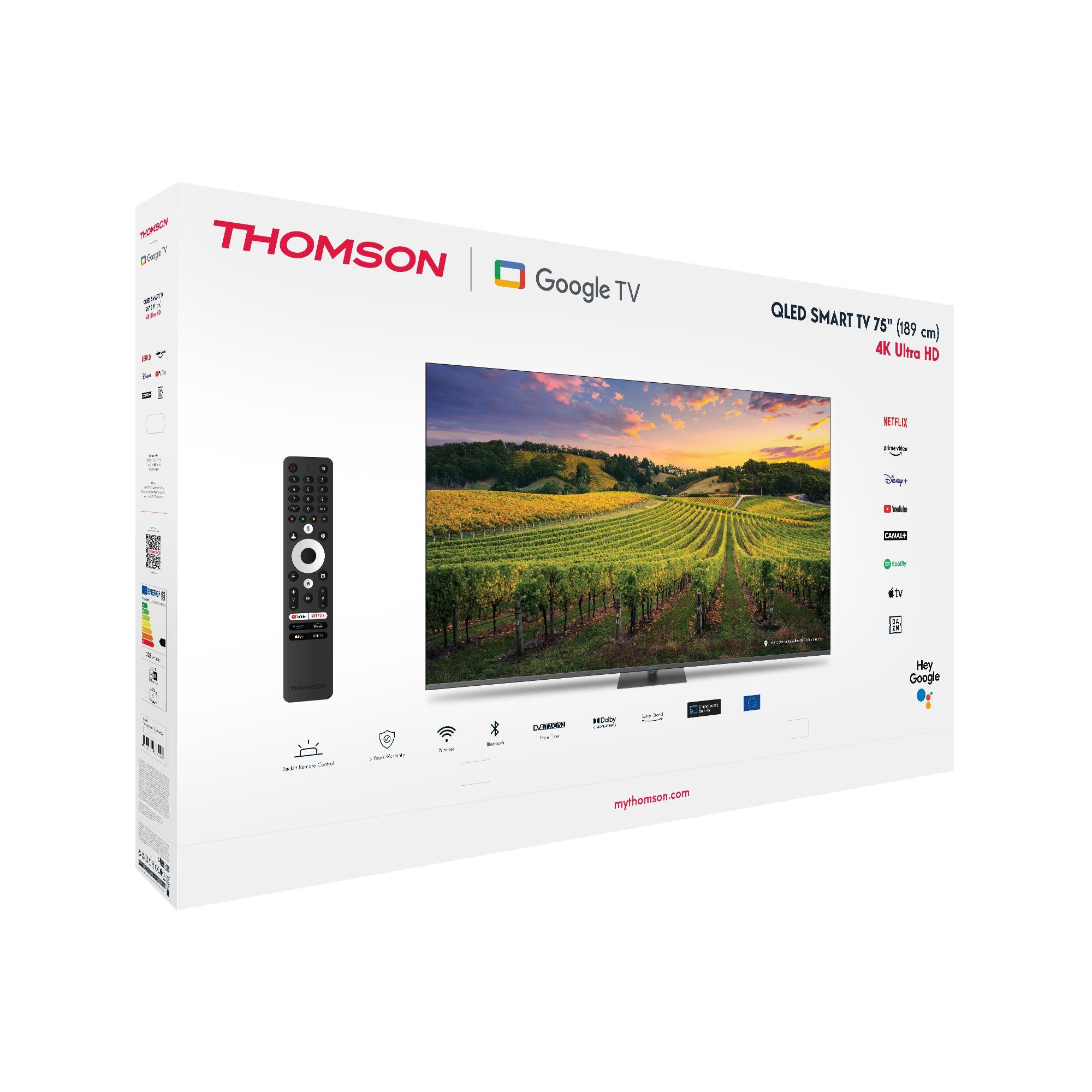 TV Set THOMSON 75 " 4K Ultra HD 3840 x 2160 pixels Flat 16:9 QLED 75QG5C14