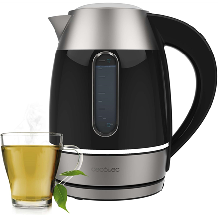 Cecotec Kettle | Thermosense 400 VisionLight | Electric | 2200 W | 1.7 L | Stainless steel | 360° rotational base | Blac
