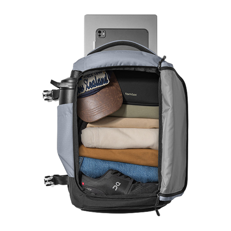 TOMTOC Navigator-T66 Liteway Travel Backpack 28L (Light Gray) - Image 4