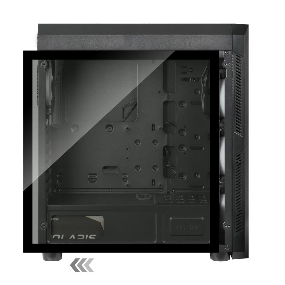 Case CHIEFTEC Scorpion 3 GL-03B-OP MidiTower Not included ATX MicroATX MiniITX Colour Black GL-03B-OP