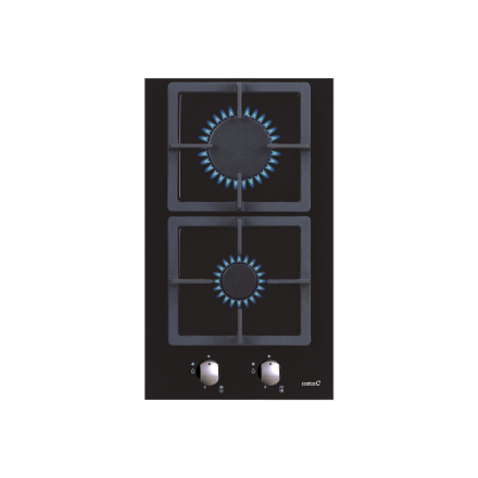 CATA | Hob | SCI 3002 BK | Gas on glass | Number of burners/cooking zones 2 | Rotary knobs | Black