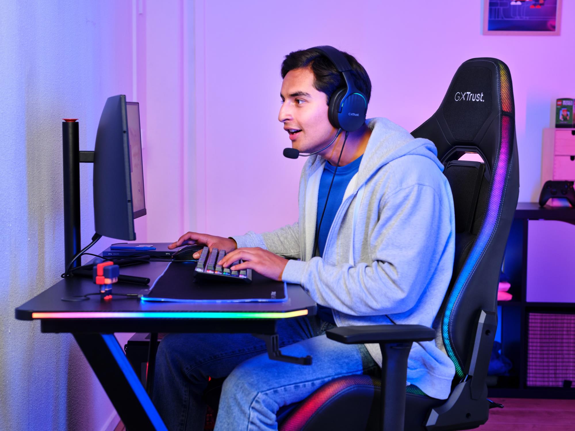 GAMING CHAIR GXT 719 RUYA RGB/BLACK 25185 TRUST