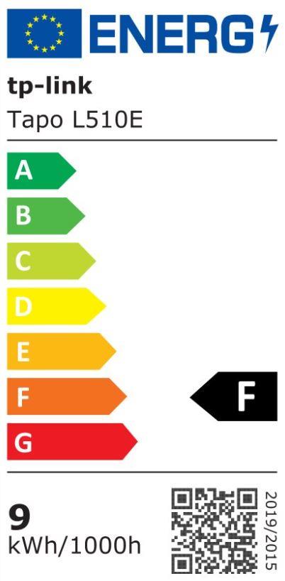 Smart Light Bulb TP-LINK Power consumption 8.7 Watts Luminous flux 806 Lumen 2700 K 220-240 V Beam angle 220 degrees TAPOL510E