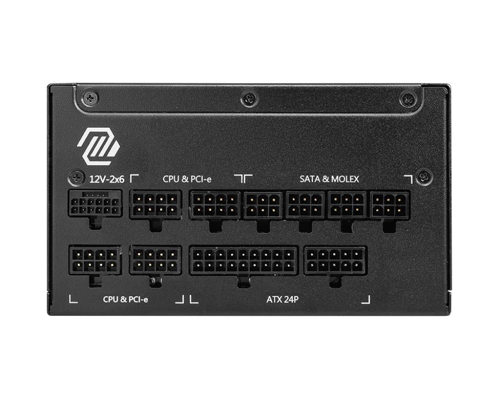 Power Supply MSI MAG A1000GL PCIE5 II ATX 3.1 1000 Watts Efficiency 80 PLUS GOLD PFC Active MAGA1000GLPCIE5II