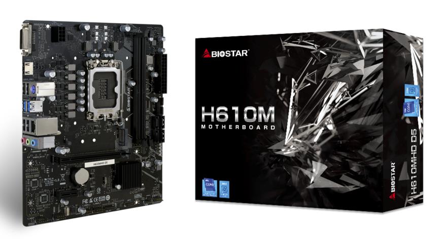 Mainboard BIOSTAR H610MHD D5 Intel H610 LGA 1700 micro ATX RAM DDR5-SDRAM 2xSlots H610MHDD5