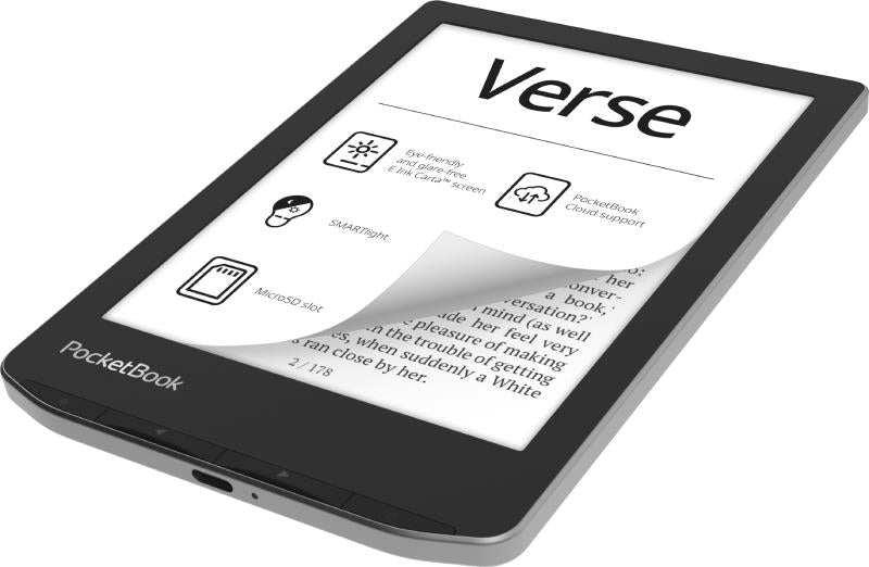 E-Reader POCKETBOOK Verse 6" 1024x758 1xUSB-C Micro SD Wireless LAN Grey PB629-M-WW