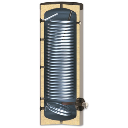 Sunsystem | Enameled Water Heater 300L with Heat Exchanger 3.3 m
