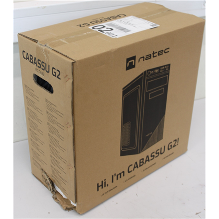 SALE OUT. Natec Cabassu G2 PC case Midi Tower, Black | Natec | PC case | Cabassu G2 | Black | Midi Tower | DAMAGED PACKA