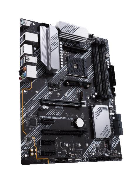Mainboard ASUS AMD B550 SAM4 ATX 3xPCI-Express 3.0 1x 1xPCI-Express 3.0 16x 2xM.2 1xPCI-Express 4.0 16x Memory DDR4 Memory slots 4 1xHDMI 1xDisplayPort 2xUSB 2.0 1xUSB type C 5xUSB 3.2 1xOptical S/PDIF 1xRJ45 5xAudio port PRIMEB550-PLUS