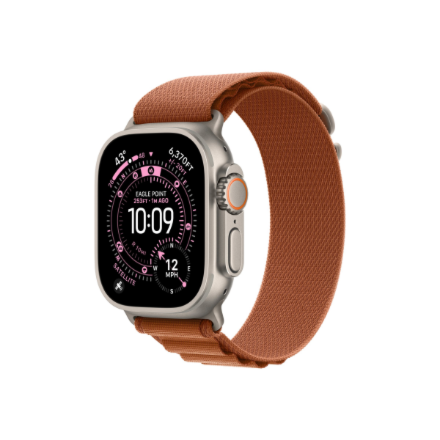 Apple 49mm Terra Cotta Alpine Loop - Medium - Natural Titanium Finish | Apple