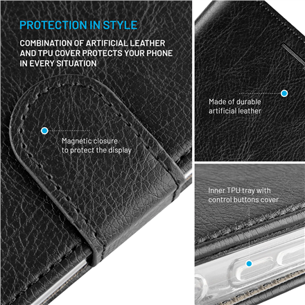 Fixed Opus | Book Case | Xiaomi | Redmi Note 15 Pro 4G | Synthetic leather | Black