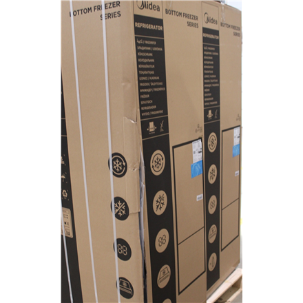 SALE OUT. Midea MDRB548MME46 Refrigerator, E, Freestanding, Combi, Height 186 cm, Fridge net 271L, Freezer net 130L, Gre