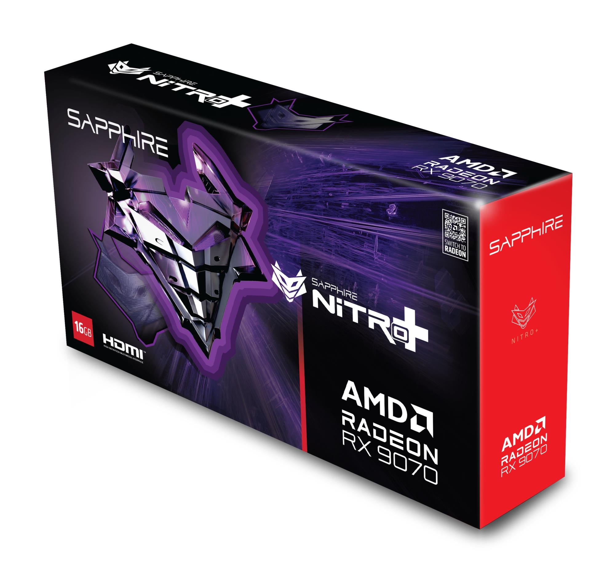 Graphics Card SAPPHIRE AMD Radeon RX 9070 16 GB GDDR6 256 bit Triple slot Fansink 2xHDMI 2xDisplayPort 11349-01-20G