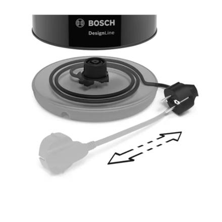 Bosch | Kettle | DesignLine TWK3P423 | Electric | 2400 W | 1.7 L | Stainless steel | 360° rotational base | Black