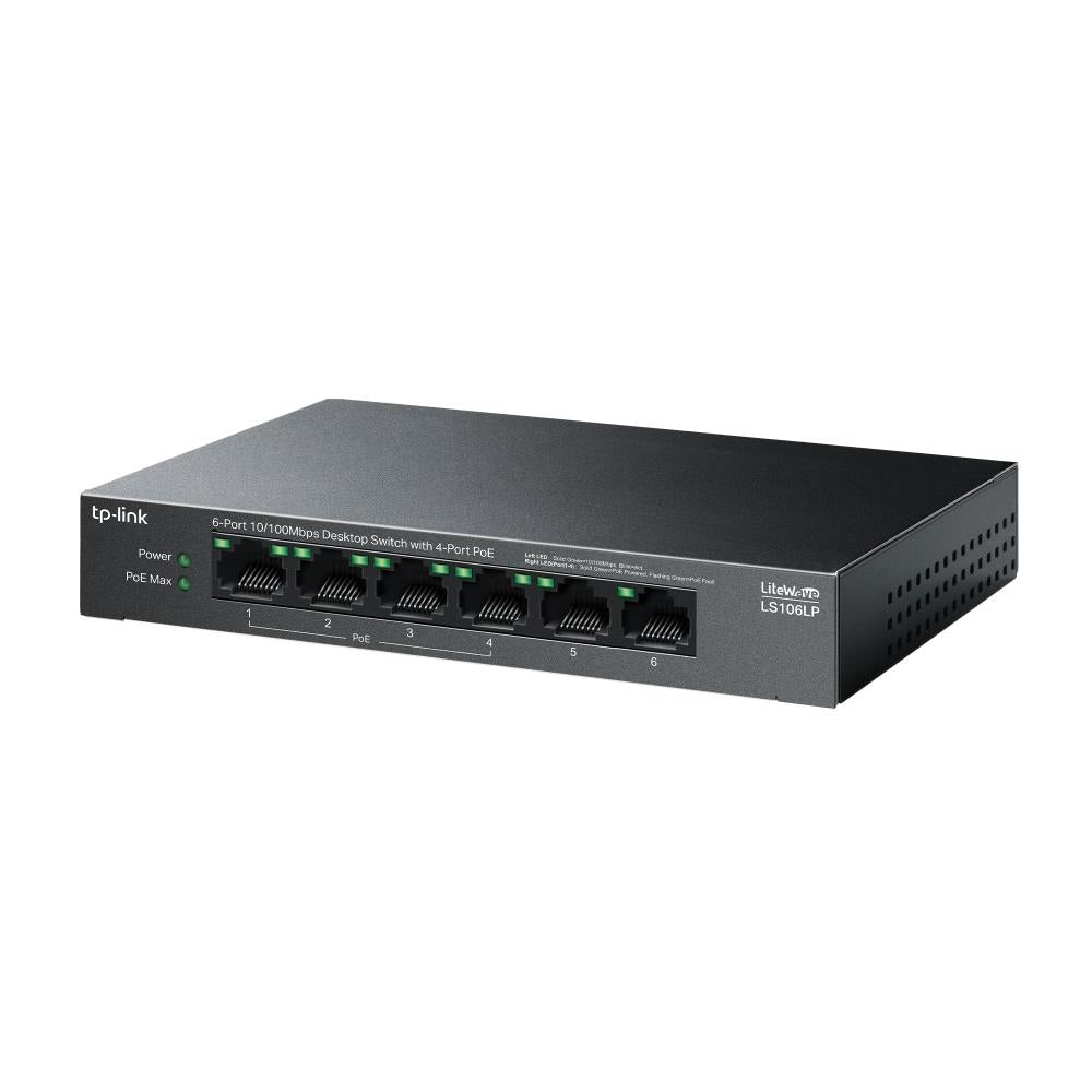 Switch TP-LINK LS106LP Desktop/pedestal 6x10Base-T / 100Base-TX PoE ports 4 LS106LP
