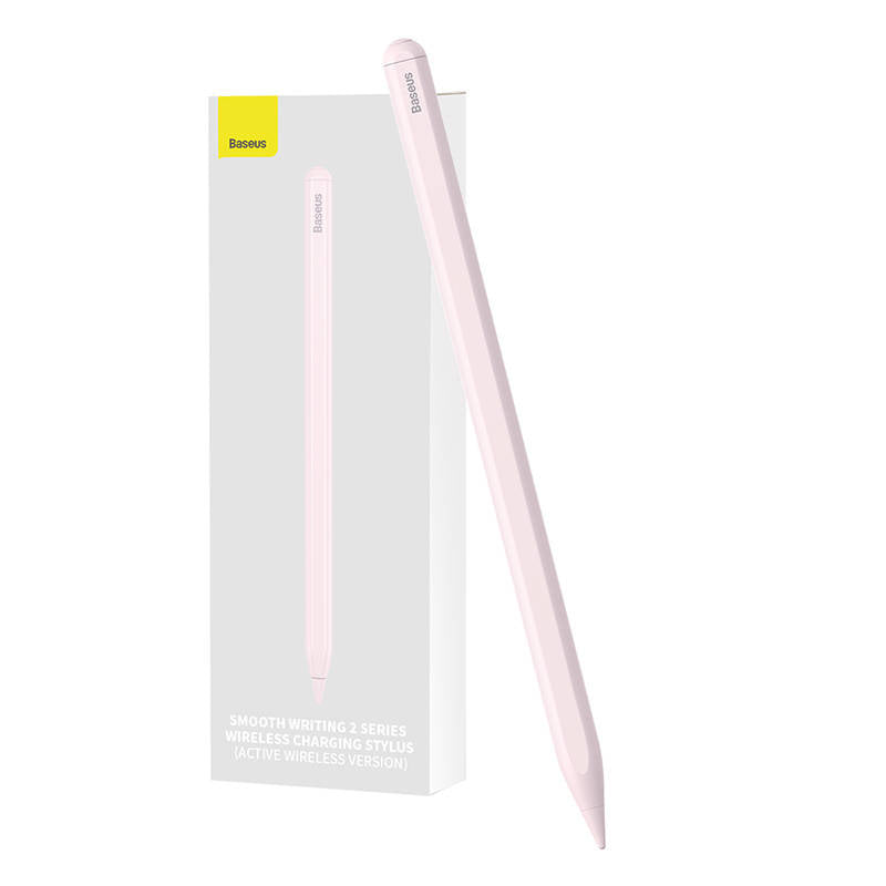 Wireless charging stylus for phone / tablet Baseus Smooth Writing (pink) - Image 1