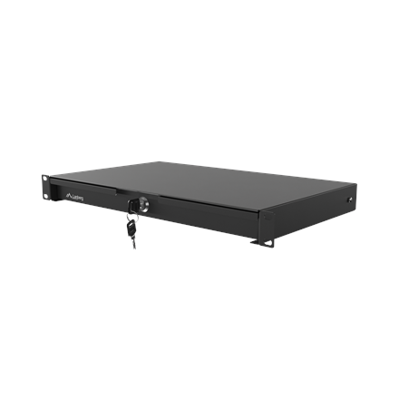 Lanberg AK-2002-B | 19" Drawer 1U, max load capacity up to 30 kg assembly | 48.26 x 27 x 4.4 cm | Black