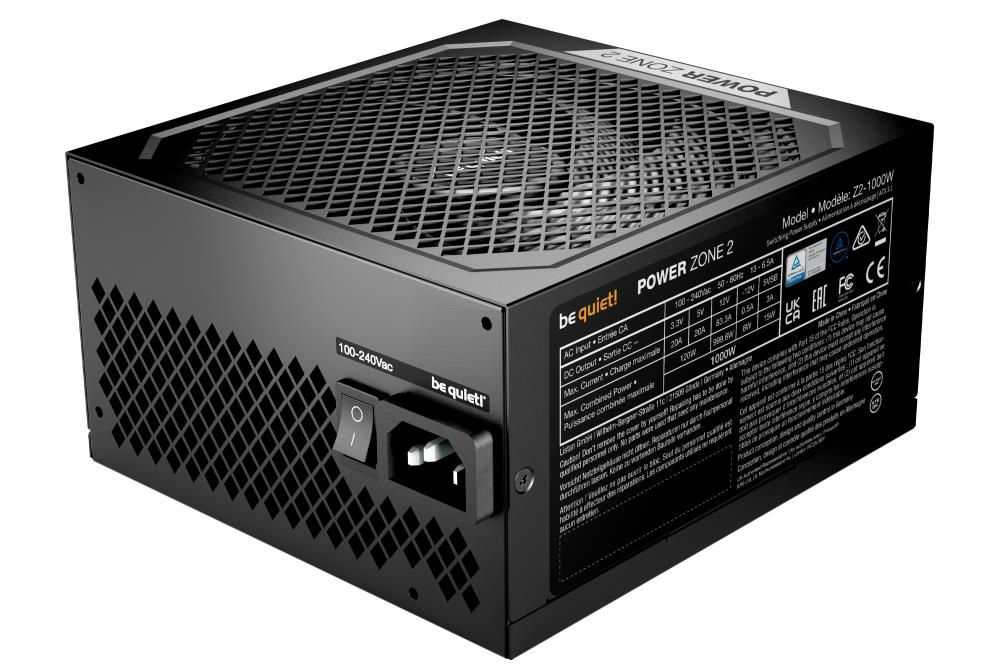 Power Supply BE QUIET POWER ZONE 2 1000 Watts Peak Power 1070 Watts Efficiency 80 PLUS PLATINIUM MTBF 100000 hours BP008EU
