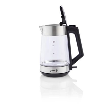 Gorenje | K17OGS | Kettle | Electric | 1.7 L | 2200 W | 360° rotational base | Stainless steel/Glass | Stainless steel