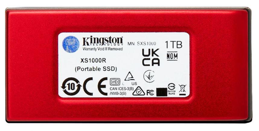External SSD KINGSTON XS1000 1TB USB 3.2 Write speed 1000 MBytes/sec Read speed 1050 MBytes/sec SXS1000R/1000G
