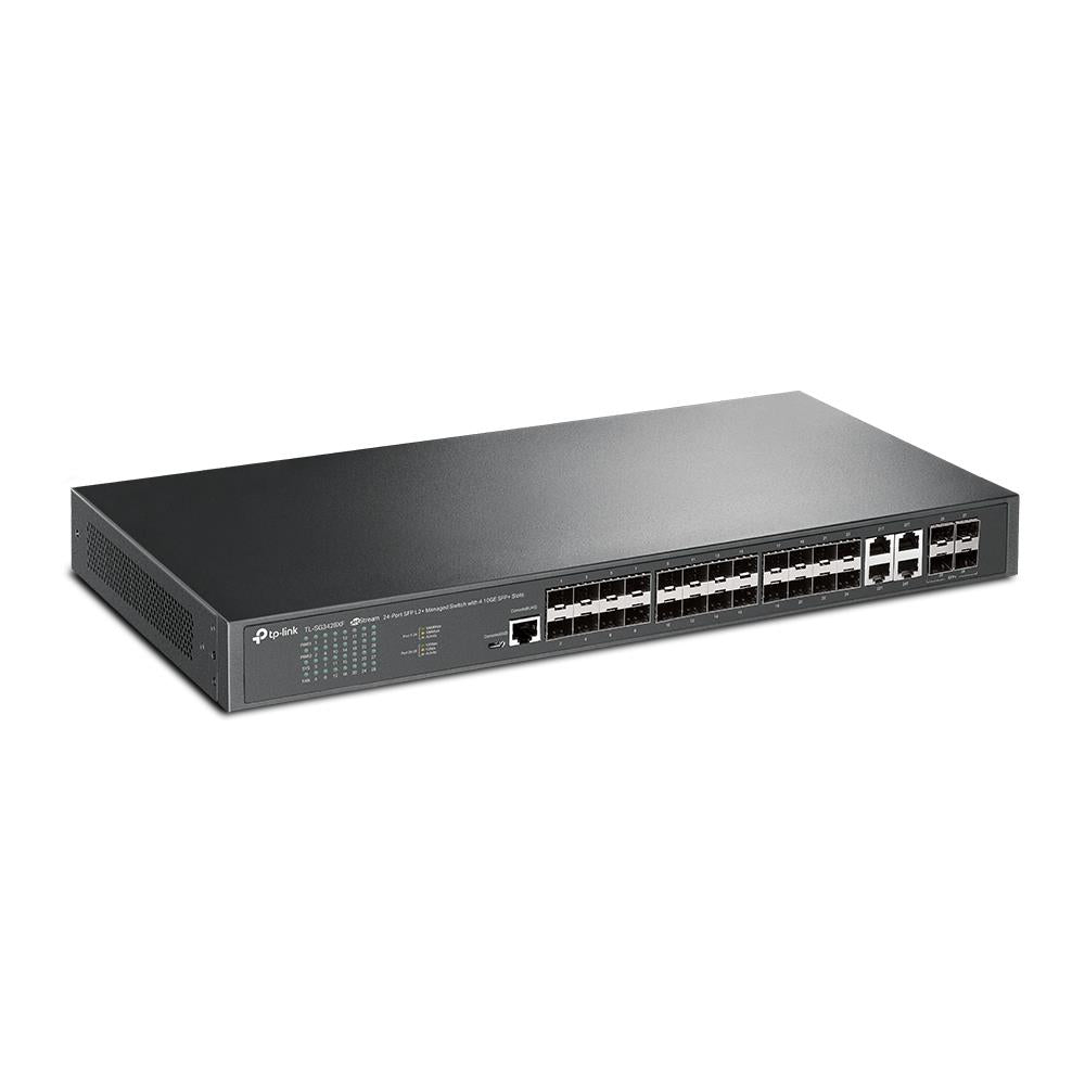 Switch TP-LINK Omada TL-SG3428XF Type L2+ Rack 4x10/100/1000BASE-T/SFP combo 20xSFP 4xSFP+ 2xConsole 1 SG3428XF