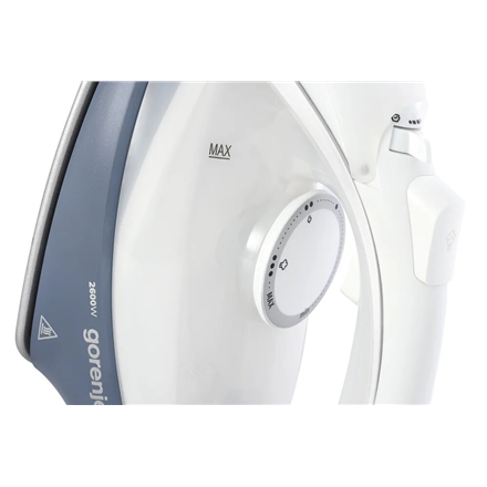 Gorenje Steam Iron | SIK2600WB | Steam Iron | 2600 W | Water tank capacity 450 ml | Continuous steam 45 g/min | Blue/Bla