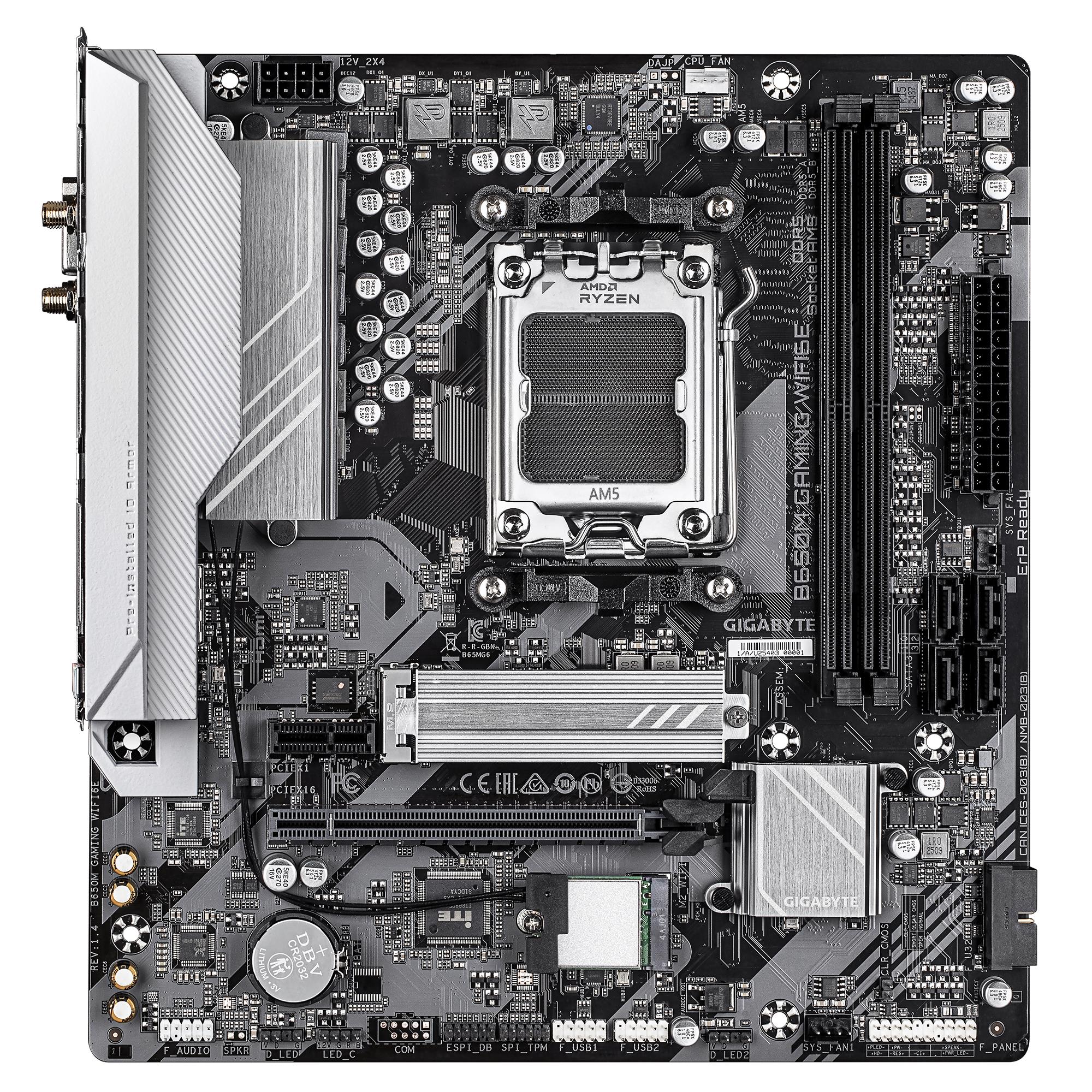 Mainboard GIGABYTE AMD B650 SAM5 Micro-ATX Memory DDR5 B650MGAMINGWIFI6E1.4