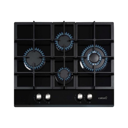 CATA | Hob | LCI 6031 B | Gas on glass | Number of burners/cooking zones 4 | Rotary knobs | Black