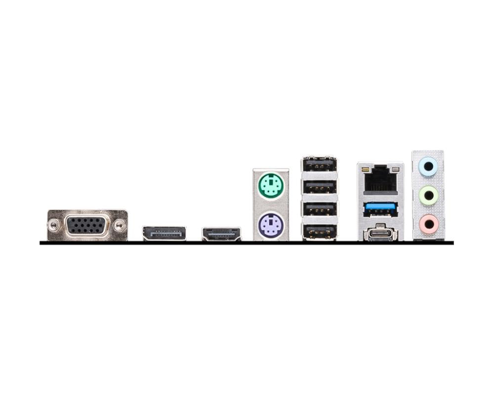 Mainboard MSI Intel B760 Express LGA1700 Micro-ATX Memory DDR4 Memory slots 4 2xPCI-Express 1x 1xPCI-Express 16x 2xM.2 1x15pin D-sub 1xHDMI 1xDisplayPort 4xUSB 2.0 1xUSB 3.2 1xUSB-C 2xPS/2 1xRJ45 3xAudio port PROB760M-PDDR4