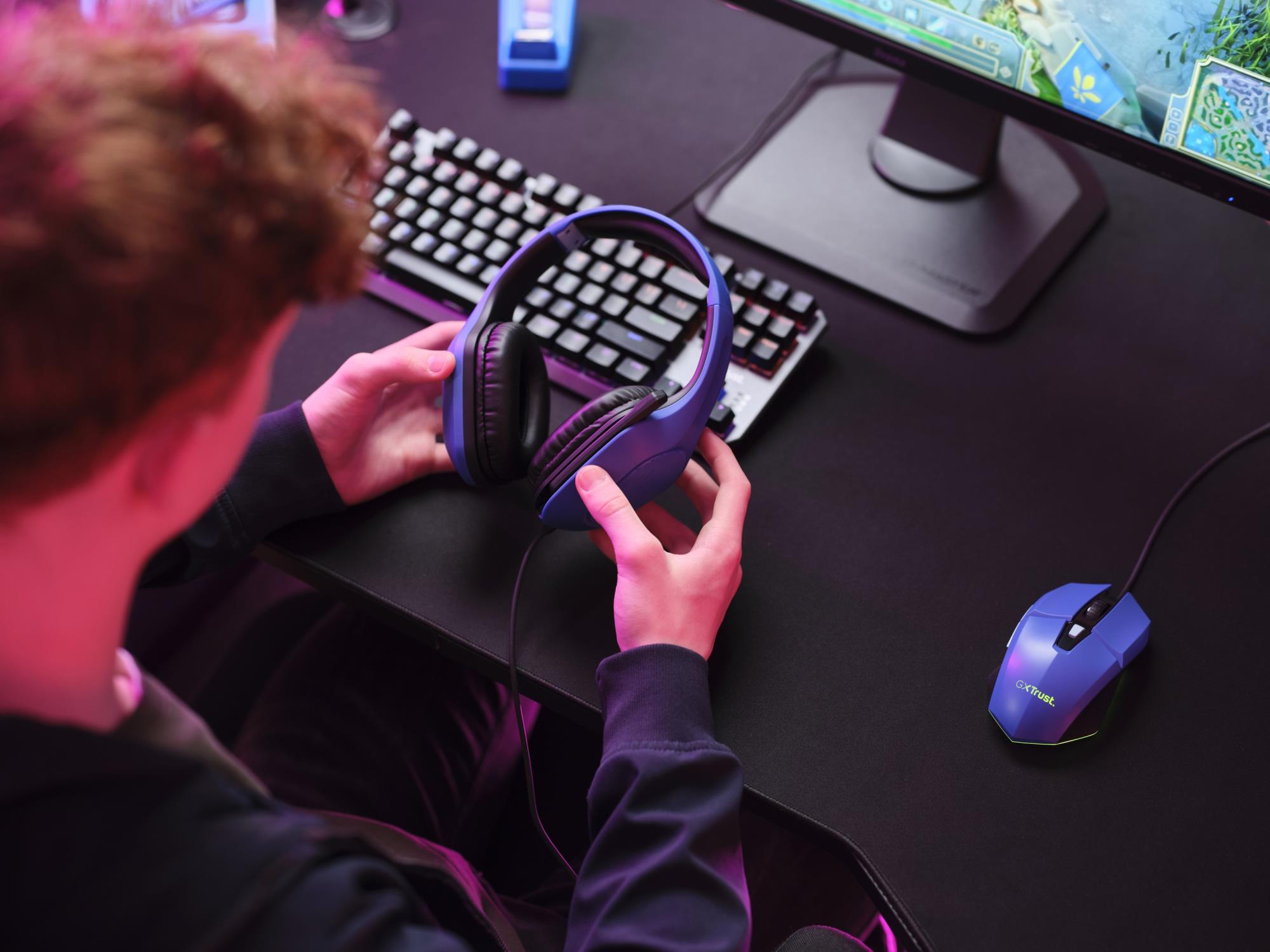 HEADSET GXT415B ZIROX/BLUE 24991 TRUST