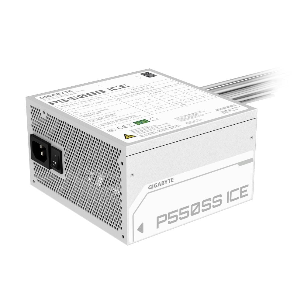 Power Supply GIGABYTE GP-P550SS ICE 550 Watts Efficiency 80 PLUS SILVER PFC Active MTBF 100000 hours GP-P550SSICE