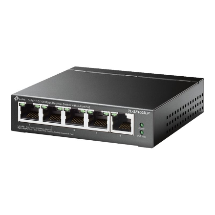 TP-LINK | Switch | TL-SF1005LP | Unmanaged | Desktop | 10/100 Mbps (RJ-45) ports quantity 5 | Power over Ethernet (PoE) 
