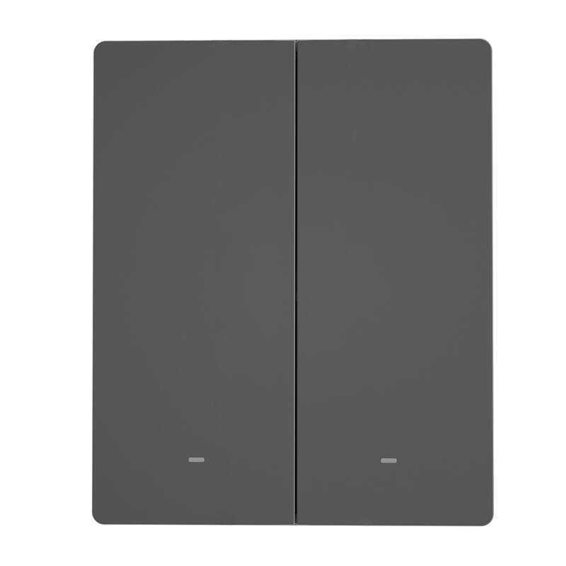 Smart WiFi wall switch SONOFF M5-2C-80 (2-channel, for frame, graphite) - Image 3