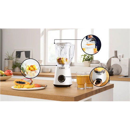 Bosch Blender | MMB6141W VitaPower Series 4 | Tabletop | 1200 W | Jar material Tritan | Jar capacity 1.5 L | White