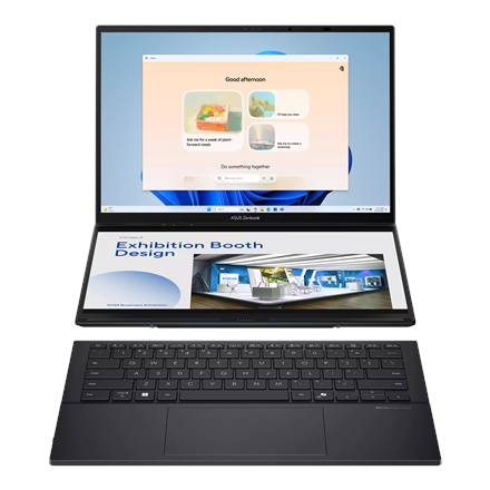 Asus Zenbook Duo UX8406CA-QL358X | Inkwell Gray | 14 " | OLED | Touchscreen | FHD | 1920 x 1200 pixels | 60 Hz | Glossy 